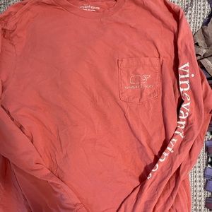 Salmon Vineyard Vines Long Sleeve-MENS